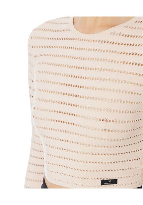 Maglia Elisabetta Franchi donna MK66T52E2193 burro traforata ELISABETTA FRANCHI | Maglie | MK66T52E2193